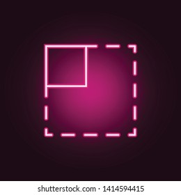 area selection mark neon icon. Elements of web set. Simple icon for websites, web design, mobile app, info graphics
