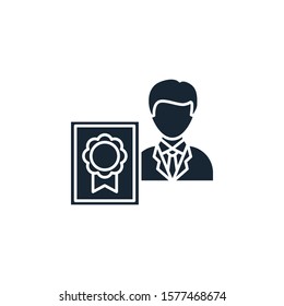 area of specialization creative icon. filled multicolored illustration. From Human Resources icons collection. Isolated area of specialization sign on white background