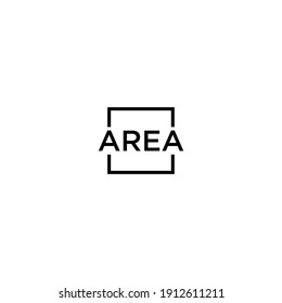area square frame letter logo design with black and white colors.