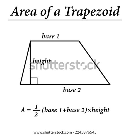 Area of a trapezoid. Vector illustration.