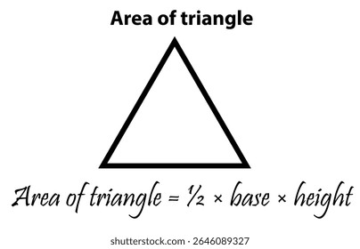 Area of triangle formula how to calculate area of triangle base height geometry math education diagram 101