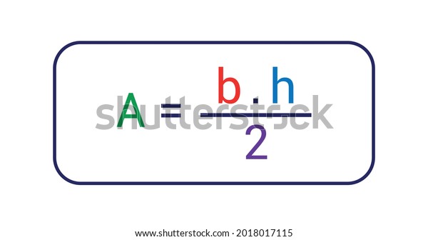 Area Triangle Mathematic Formula Stock Vector Royalty Free 2018017115 Shutterstock 9536