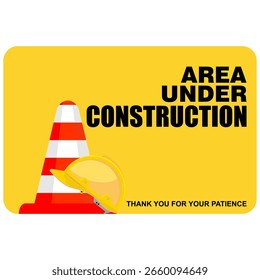 Área en construcción, Vector de letreros y tableros