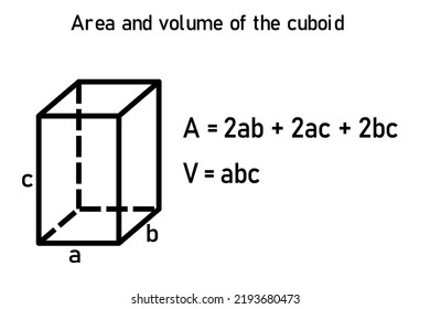 Area and volume of the cuboid