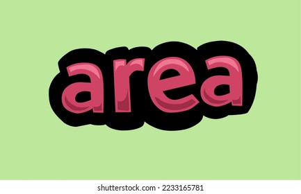 Diseño vectorial de escritura AREA sobre fondo verde muy simple y muy fresco