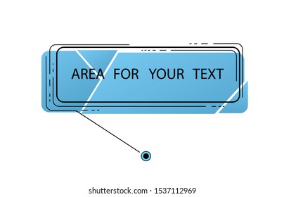 Area for your text. Names of digital callouts. Layout element for web, brochure, infographics. Vector illustration. Set