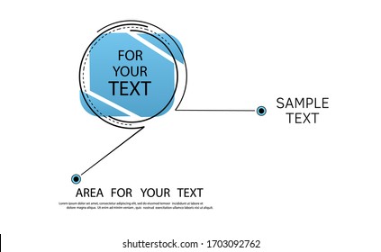 Area for your text. Names of digital callouts. Layout element for web, brochure, infographics. Vector illustration.	