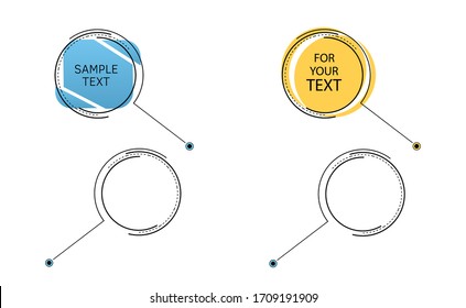 Area for your text. Names of digital callouts. Layout element for web, brochure, infographics. Vector illustration.	