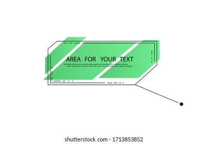 Area for your text. Names of digital callouts. Layout element for web, brochure, infographics. Vector illustration.