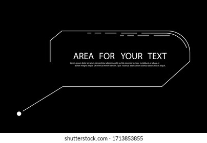 Area for your text. Names of digital callouts. Layout element for web, brochure, infographics. Vector illustration.