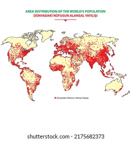 The areal distribution of the world's population