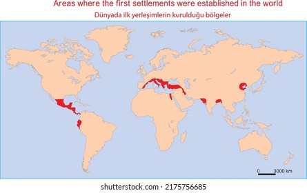 Áreas donde se establecieron los primeros asentamientos en el mundo