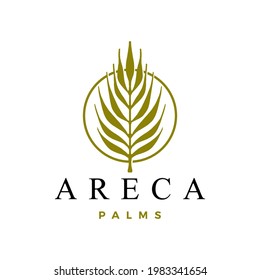 areca palm logo vector icon illustration