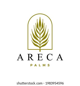 areca palm logo vector icon illustration