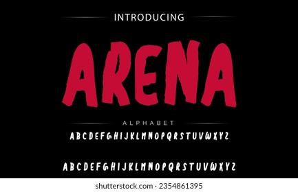 Arena Best Alphabet Painting Paint Brush Beauty Script Logotype Font lettering handwritten