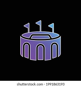 Arena-blauer Farbverlauf-Vektorsymbol