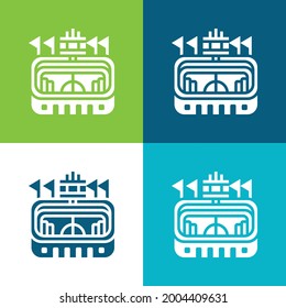 Arena Flat four color minimal icon set