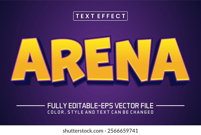 Arena font Text effect editable	