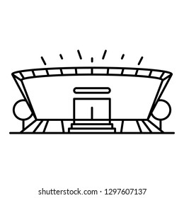 Arena icon. Outline arena vector icon for web design isolated on white background