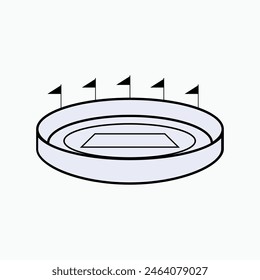 Arena Icon. Stadium, Cirque Symbol - Vector. 