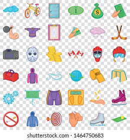 Arena icons set. Cartoon style of 36 arena vector icons for web for any design