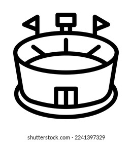 arena line icon illustration vector graphic
