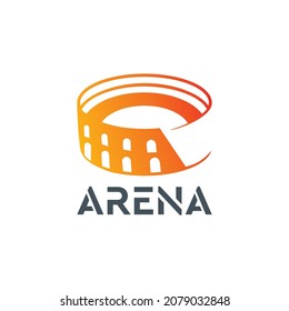 Arena Logo,Colosseum Icon Vector Logo Template