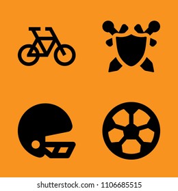 arena, power, active and logo icons set. Vector illustration for web and design