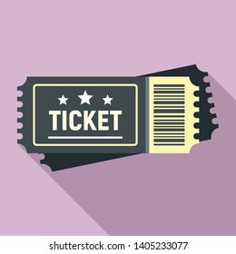 Arena ticket icon. Flat illustration of arena ticket vector icon for web design