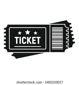Arena ticket icon. Simple illustration of arena ticket vector icon for web design isolated on white background