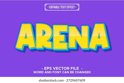 Arena typography premium editable text effect