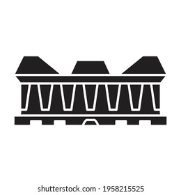 Arena vector black icon. Vector illustration stadium on white background. Isolated black illustration icon of arena and stadium.