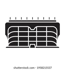 Arena vector black icon. Vector illustration stadium on white background. Isolated black illustration icon of arena and stadium.