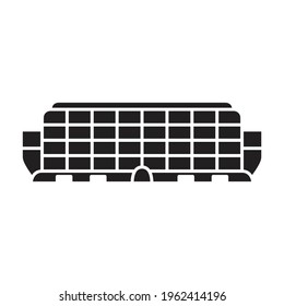 Arena vector black icon. Vector illustration stadium on white background. Isolated black illustration icon of arena and stadium.