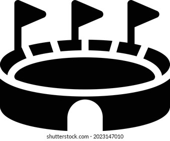 arena vector illustration isolated on a transparent background . Strok vector icons for concept or web graphics.