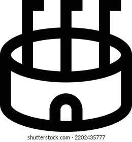 arena Vector illustration on a transparent background.Premium quality symmbols.Stroke vector icon for concept and graphic design.