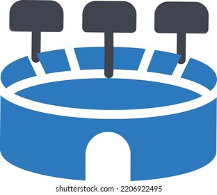 arena Vector illustration on a transparent background. Premium quality symmbols. Glyphs vector icons for concept and graphic design.