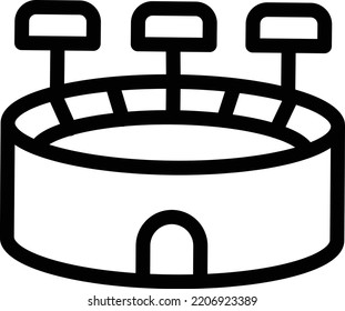 arena Vector illustration on a transparent background. Premium quality symmbols. Thin line vector icons for concept and graphic design.