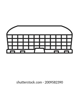 Arena vector outline icon. Vector illustration stadium on white background. Isolated outline illustration icon of arena .