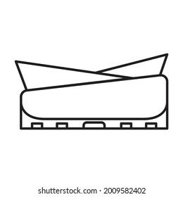 Icono de contorno vectorial de área. Estadio de ilustración vectorial sobre fondo blanco. Icono de ilustración de contorno aislado de arena.