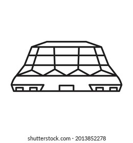 Arena vector outline icon. Vector illustration stadium on white background. Isolated outline illustration icon of arena .