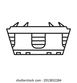 Arena vector outline icon. Vector illustration stadium on white background. Isolated outline illustration icon of arena .