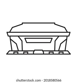 Arena vector outline icon. Vector illustration stadium on white background. Isolated outline illustration icon of arena .