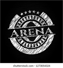Arena written on a chalkboard