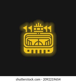 Arena yellow glowing neon icon