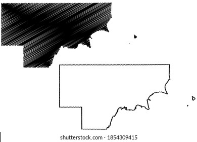 Arenac County, Michigan (U.S. county, United States of America, USA, U.S., US) map vector illustration, scribble sketch Arenac map