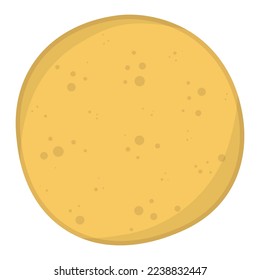 Arepas bread on a plate. Colombian food. Vector flat illustration