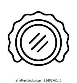 Arepas Icon. Line Art Style Design Isolated On White Background