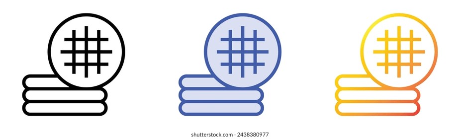 arepas icon. Linear, Blue Fill and Gradient Style Design Isolated On White Background