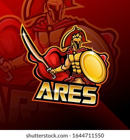 Diseño del logotipo de la mascota de apoyo de Ares